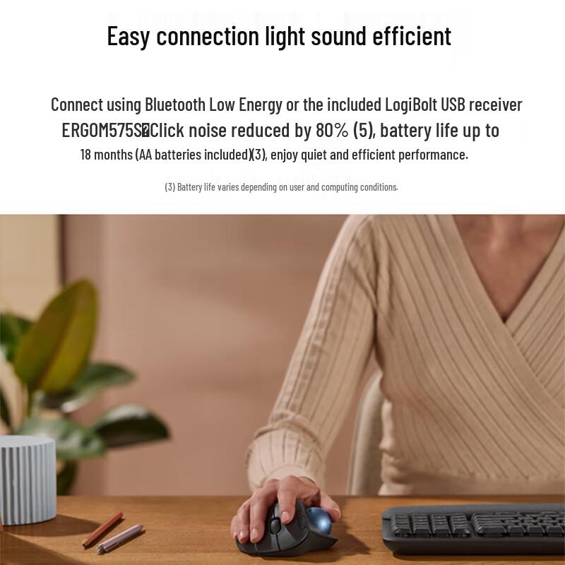 Беспроводная трекбольная мышь Logitech ERGO M575 S