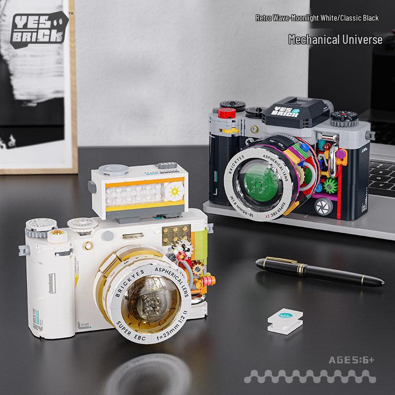 Винтажная зеркальная камера, модель, совместимая с кубиками LEGO – развивающая игрушка для сборки