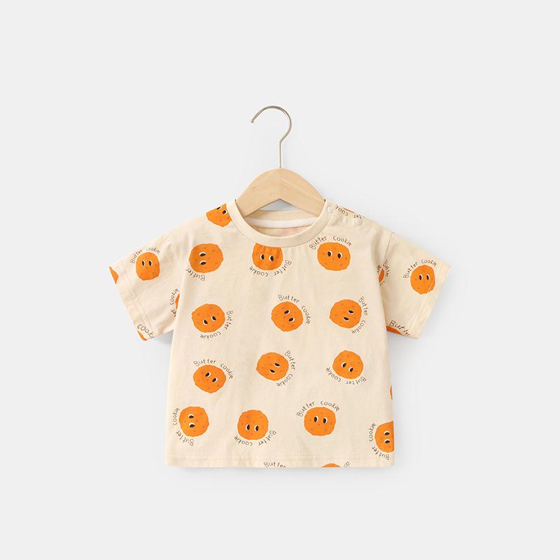 Одежда для малышей, футболки с короткими рукавами для мальчиков, летняя одежда для девочек, летняя хлопковая детская одежда для маленьких девочек, топы