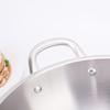 ZISIZ Stainless Steel Non-stick Wok with Steel Handle