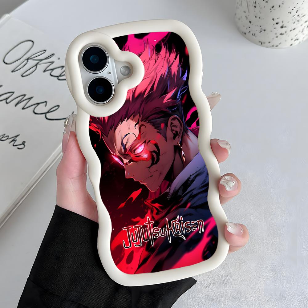 Чехол для мобильного телефона Jujutsu Kaisen Сукуна для iPhone 17 16 15 14 13 12 11 Air Pro Max Plus Волнистый Край ТПУ Цветной Чехол Красивый