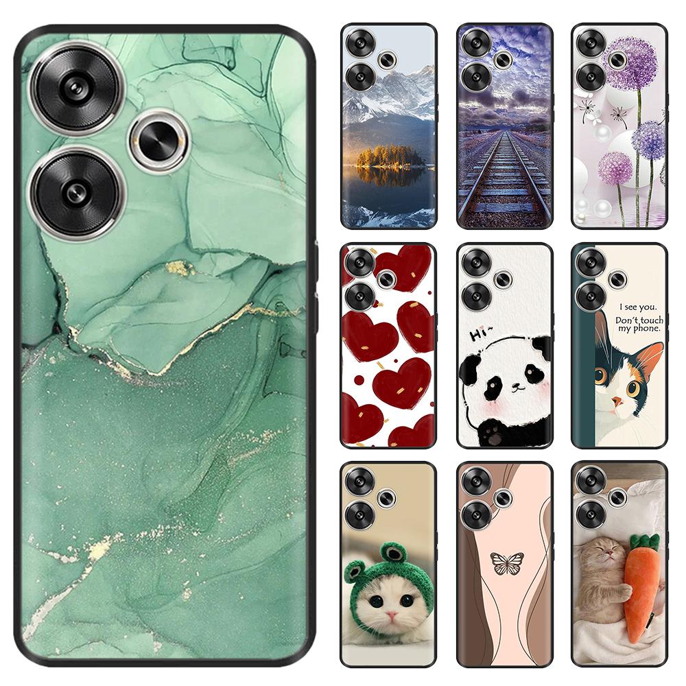 Shockproof Cover For Poco F6 Pro Case Animals Soft Silicone Bumper Cover For Xiaomi Poco F 6 PocoF6 Cases Funda Protective Shell