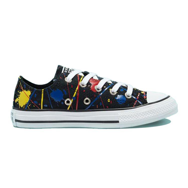 Converse Chuck Taylor All Star Модные Удобные Низкие Кеды из Канваса Детские Кроссовки Черный Желтый Разноцветный 671908C