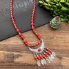 Vintage Personality Handmade Necklace Bohemian Sweater Chain Moon Flower Beads Versatile Headdress Women's Accessories