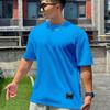 American Style Men's Summer Trendy Short Sleeve Fitness Top Loose Crew Neck Training T-shirt