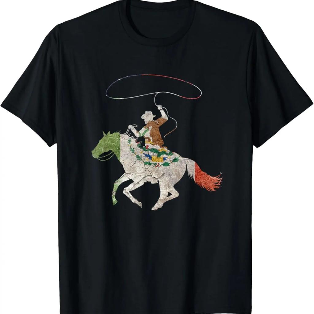 Mexican Cowboy Vaquero Horse Rider Western Lasso Rancher T-Shirt