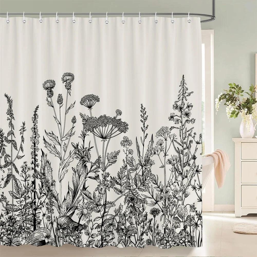 Водонепроницаемые тканевые шторки для душа Листья деревьев Белая береза Ванная комната Большие 240X180 3D-печать Декорация Шторка для душа Занавеска для ванны