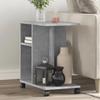 VidaXL Side Table with Wheels Concrete Grey Engineered Wood, End Table, Sofa Table, Living Room Table, Table 840572