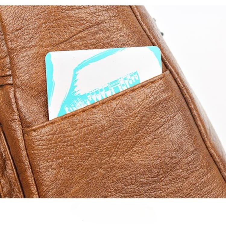 Винтажная многокарманная сумка кроссбоди через плечо из мягкой кожи, женская сумка