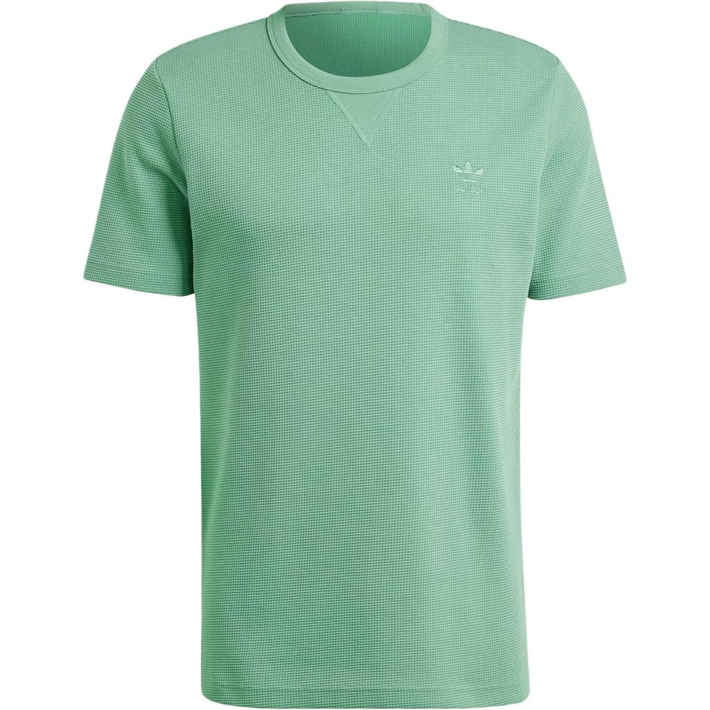Adidas Originals Essential Trefoil Essentials Waffle T-Shirt Men T-Shirts Light-Green IY2303