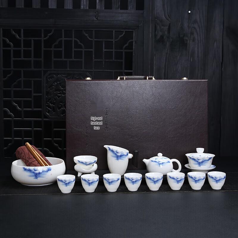 Dehua Mutton Fat Jade Porcelain Kung Fu Tea Set