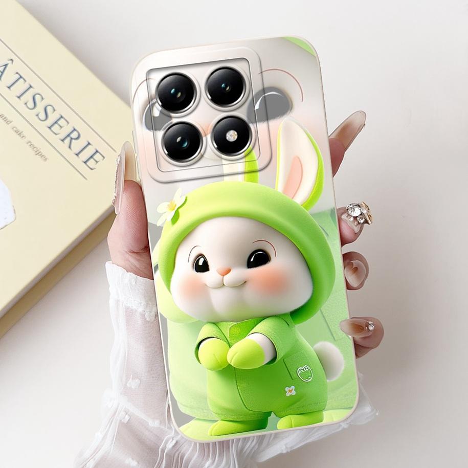 For Xiaomi 14T Pro Case For Xiaomi 14T Phone Case Cute Panda Rabbit Luxury TPU Protective Skin Cover For Xiaomi Mi 14T Pro Coque