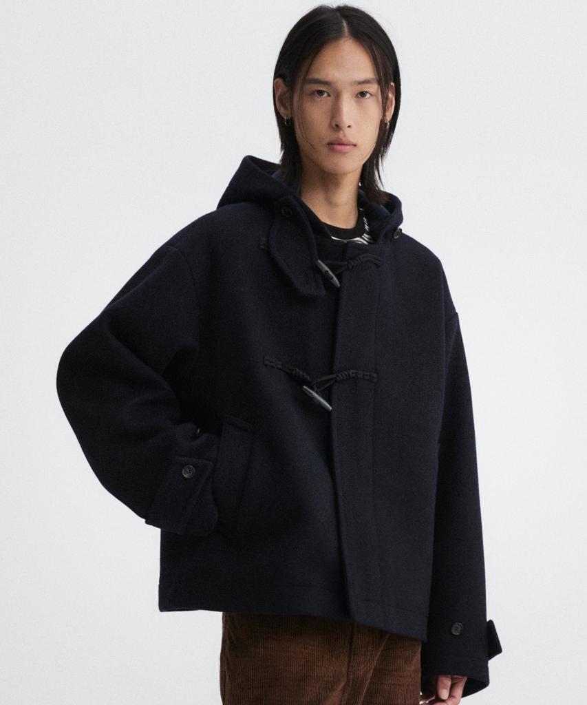 Dnsr Hooded Wool Crop Duffle Coat