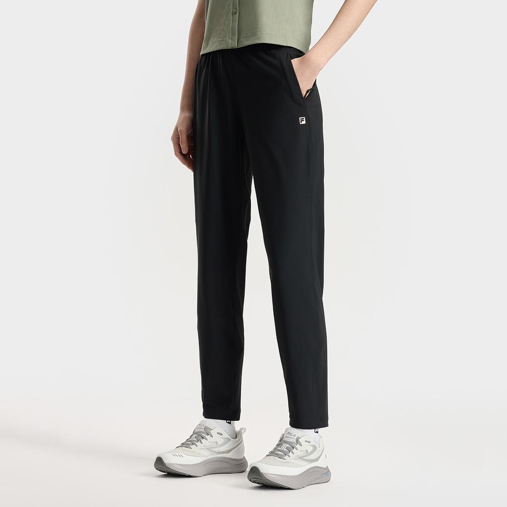 Fila Фитнес SS25 Повседневные Удобные Универсальные Простые Вязаные Спортивные Штаны Женские брюки Глубокий Черный A11W531607F-BK