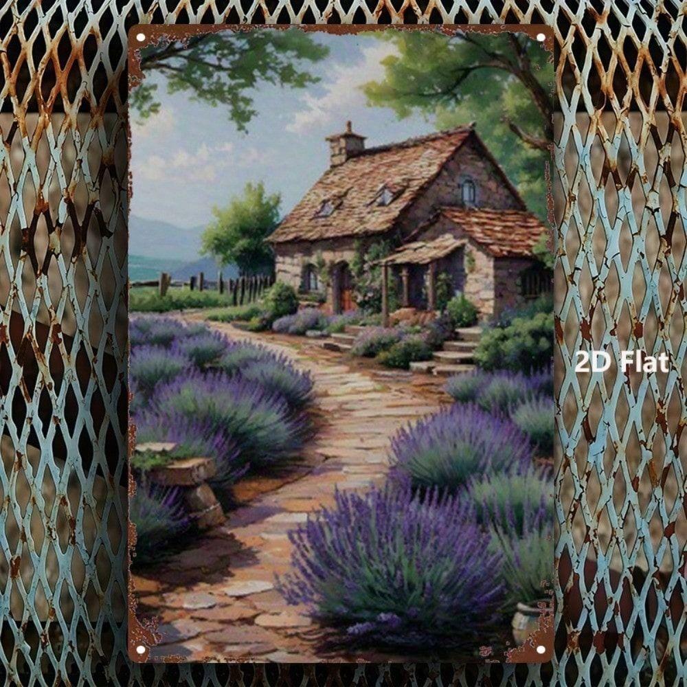 Винтажная металлическая настенная табличка лавандового цвета для декора кухни