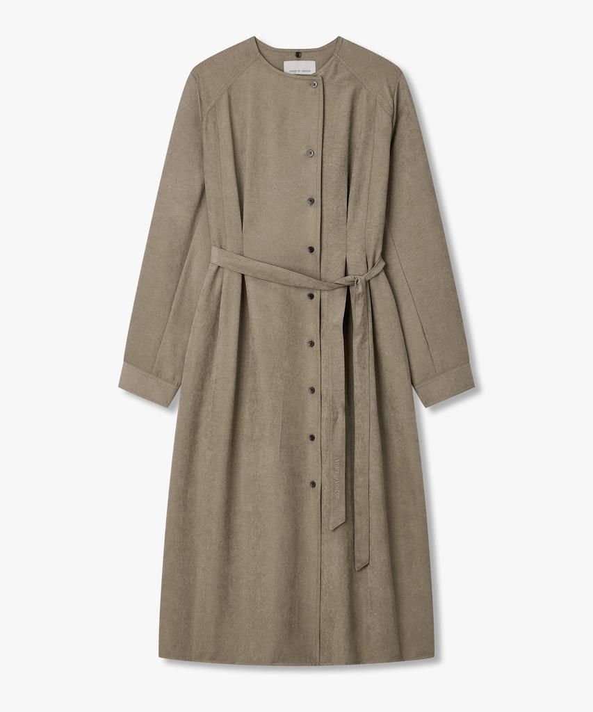 Bobeu Belt Detail Soft Touch Dress _Khaki_7156337003