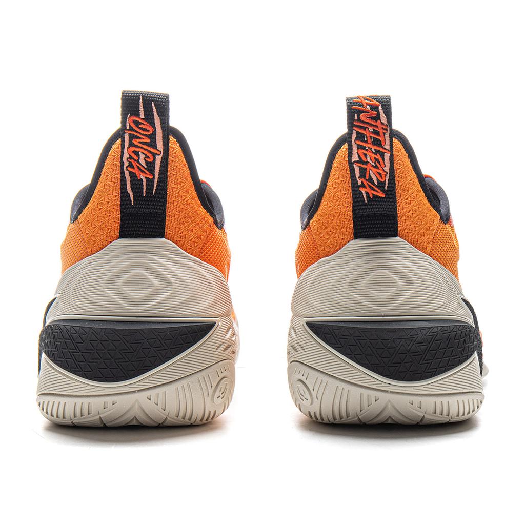 Li Ning Buckets Амортизация Скользкие Дышащие Низкие Баскетбольные Кроссовки Мужские Солнечно-Оранжевые ABAV051-1