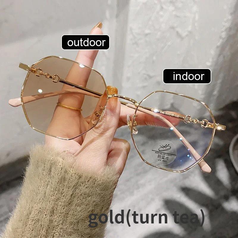 Роскошные модные фотохромные очки для близорукости, уличные солнцезащитные очки, меняющие цвет, унисекс, модные очки без диоптрий по рецепту