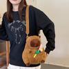 Fashionable Cute Casual Cartoon Capybara Bear Plush Backpack For Women