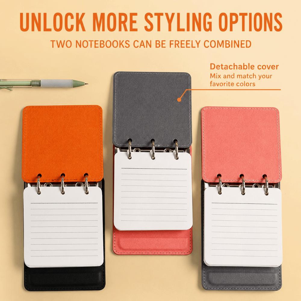 A7 Loose-leaf Notebook PU Leather Mini Journal Durable Note Pad  Travel