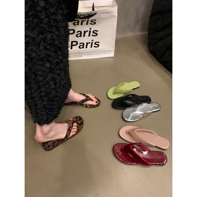 Модные серебристые шлепанцы на плоской подошве, женская летняя обувь, леопардовый принт, крутые тапочки, приморские шлепанцы, женская обувь