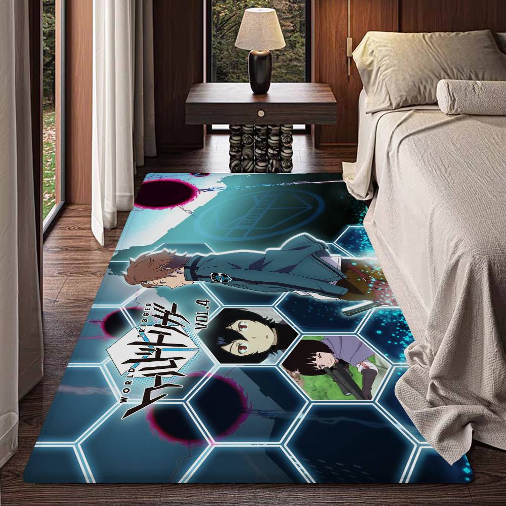 World T-Trigger Cartoon Floor Mat Non-Slip Laundry Room Mat Laundry Decor Balcony Child Living Room Household Carpets