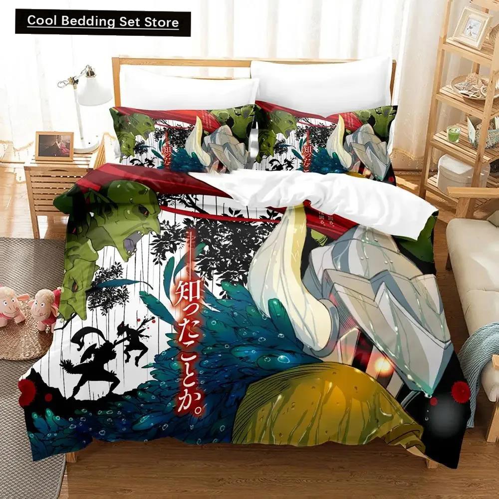 Comforter 3D Anime Goblin Slayer Bedding Set Bed Set Comforter King Queen Size Boys Adult Bedding Set