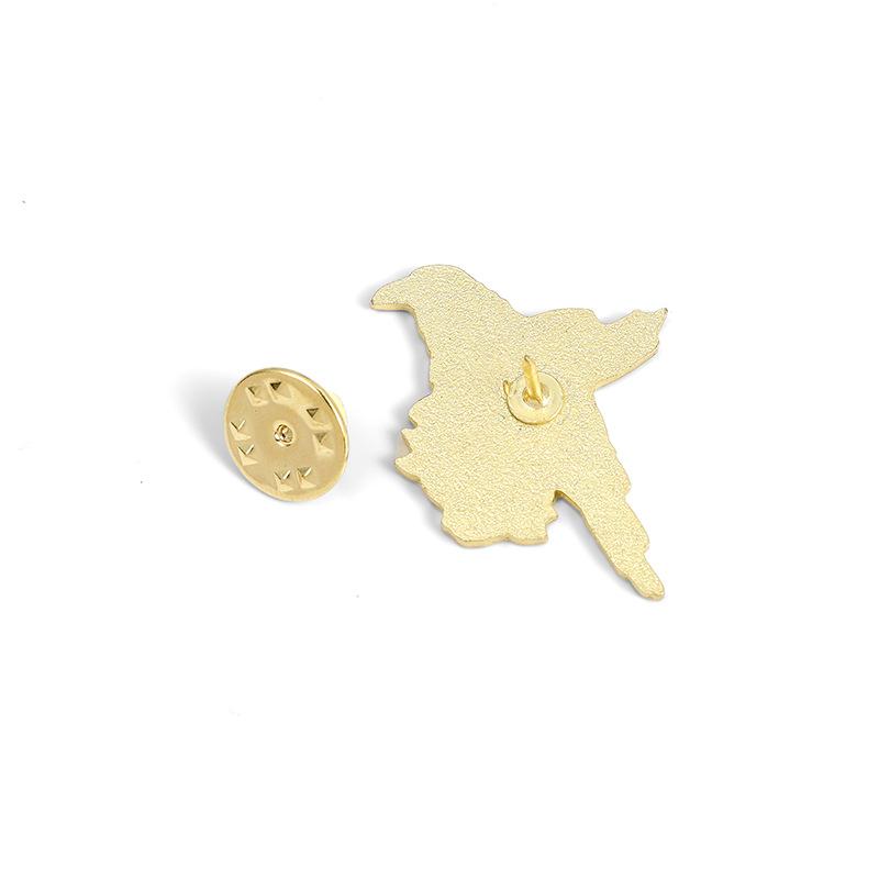 Punk Gothic Crow Raven Enamel Pins Bird Feather Moon Flowers Brooches Bag Lapel Badge  Fashion Jewelry Gift for Friends Kids