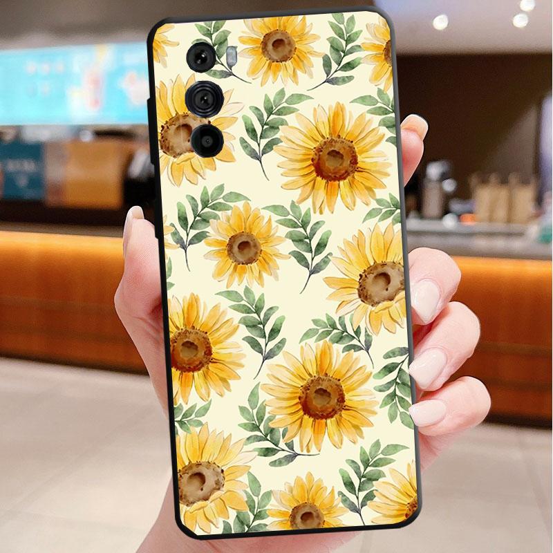 Sunflower Phone Case For Motorola Edge 60 50 40 Pro 60 50 40 30 Ultra Neo Fusion Moto G Play G Stylus G Carcasas