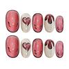 10Pcs Anime Style Simple Handmade False Nails For Cosplay And Daily Use