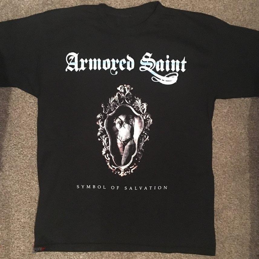 Armored Saint 'Символ Спасения' Футболка Унисекс Хлопковая Футболка Все Размеры BO1320 Унисекс Футболка