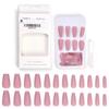 Painted False Nail Tips 24pcs French Nail Coffin Shape Fake Nails Muti-size Full Cover Wearable Nails