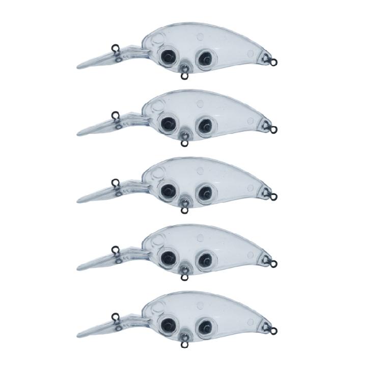 10Pcs Unpainted Crankbait Hard Plastic Fishing Lures Blanks Floating Unpainted Crankbait Blanks Lures Easy to Use