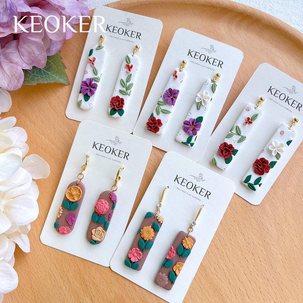 Keoker Длинные висячие серьги из полимерной глины прямоугольной формы, основной каттер для глины, каттер, (10 кусочков)