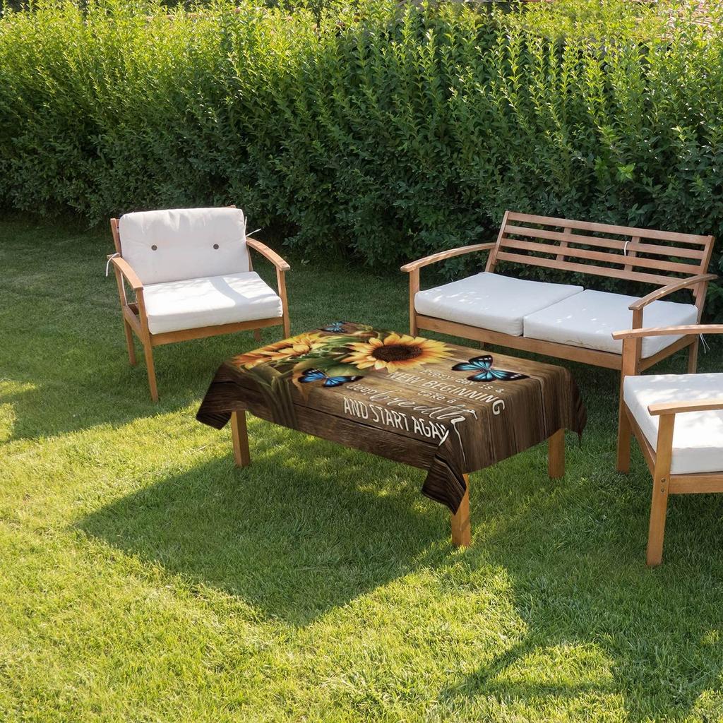 Прямоугольная скатерть подсолнечника для дома, кухни, свадебной вечеринки, украшение, скатерть, ресторан, уличный коврик для пикника