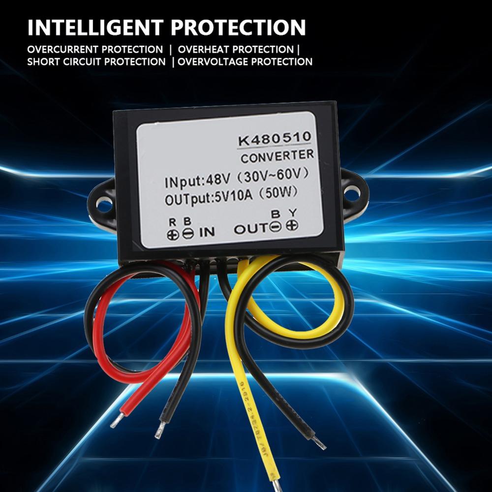 36V/48V to 5V Step Down Power Supply Waterproof Power Supply Transforme Voltage Module Motor Power