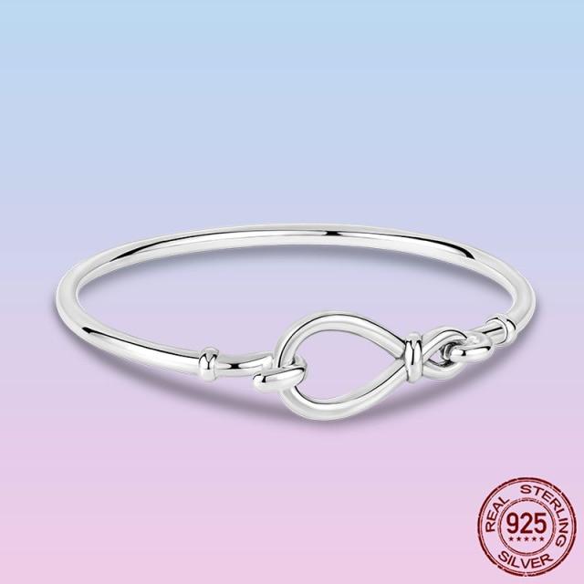 Элегантный браслет Pulseira из стерлингового серебра 925 пробы, браслет-цепочка в виде змеи бесконечности для женщин, оригинальный подарок в виде бусин с подвесками