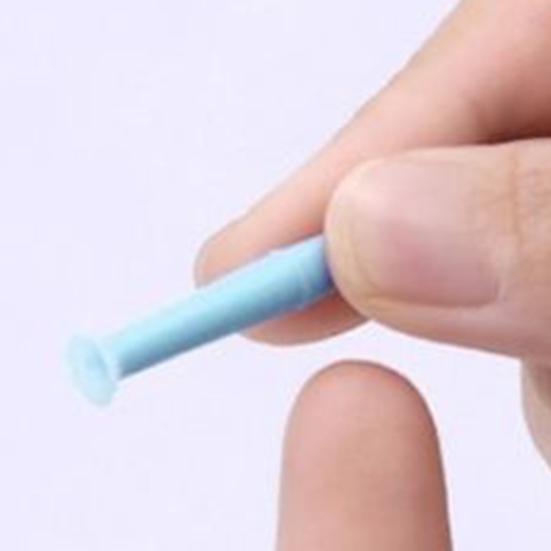 1/6/12Pcs Contact Lens Plunger Sufficient Quantity Easy Contact Lens Removal Tool with Strong Suction Power Clear Blue Silicone Lens Remover for Safe