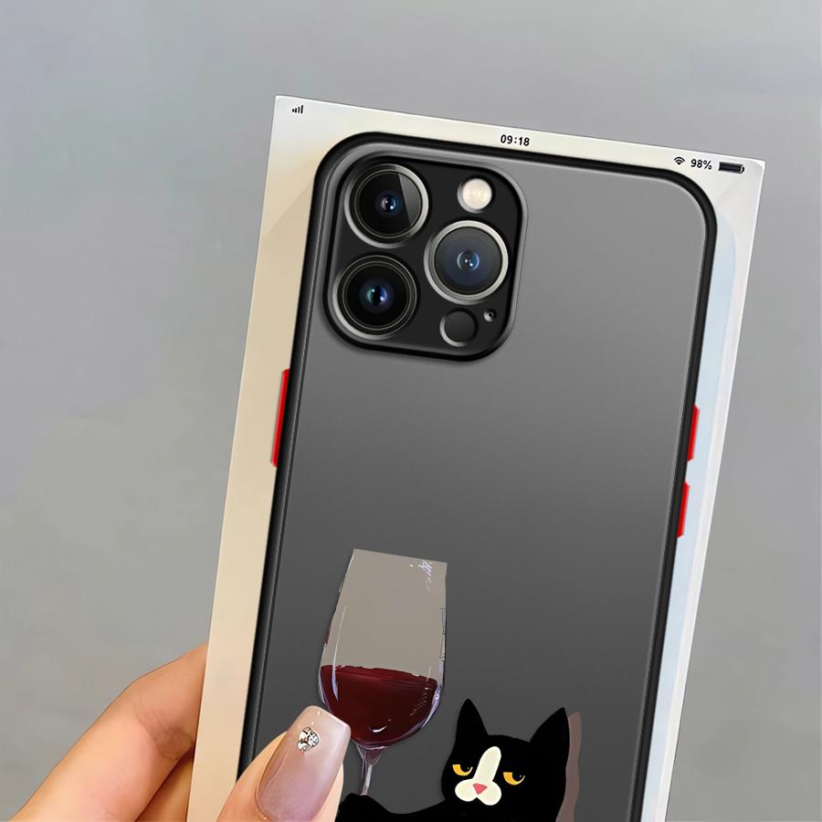 Чехол задняя крышка для телефона Funda для iPhone 17 Pro Max 15 7 8 SE 12 16 Plus XS XR 11 14 13 Mini Air Милый кот