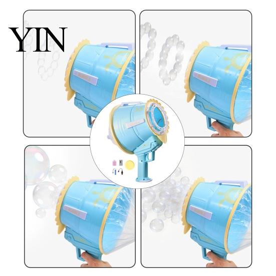 Automatic Foaming Machine for Parties Smoke Bubble Machine, Handheld Air Cannon Blower, Rechargeable Creative Effect Toy Kids Outdoor Party Games Yard