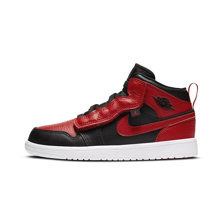 Air Jordan 1 Mid ALT PreSchool 'Banned' 2020 (Unisex) Black / Gym Red / White Kids' Basketball Shoes AR6351 074