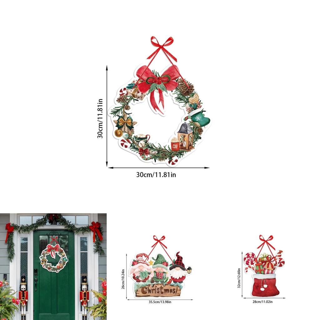 Бумажный декор для подвешивания на дверь для рождественской вечеринки с праздничными цветочными венками для создания праздничной атмосферы