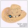 Западная ковбойская шляпа детская летняя ручной работы плетеная ажурная соломенная шляпа с драгоценными камнями уличная солнцезащитная шляпа от солнца