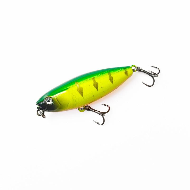 Topwater Pencil Lure Bass Pike Sea Long Casting Surface Walking Bait Blue Green White Stripe Red Head