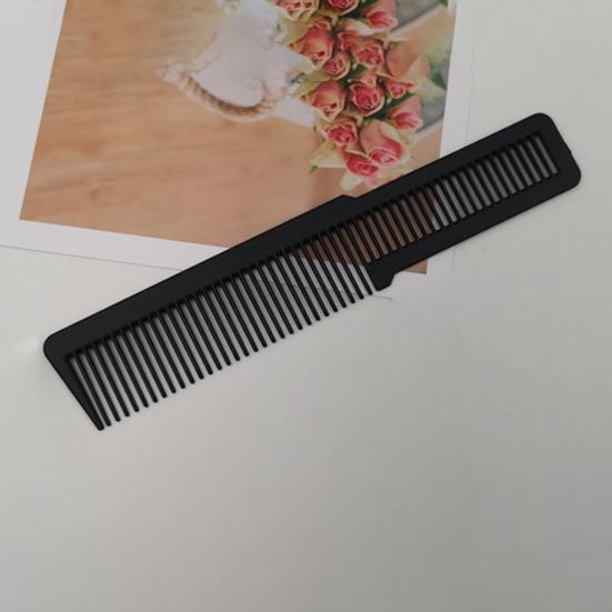 Hairdressing Comb Non-slip User-friendly Carbon Fiber Wide Teeth Lifespan Beauty Anti-fade Long Accessory Nylon Black Comb