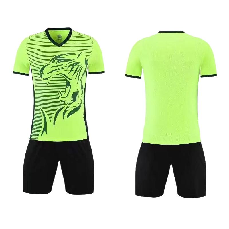 Football jersey set Men's game training jersey Printed jersey Children's adult sports jersey Football men's