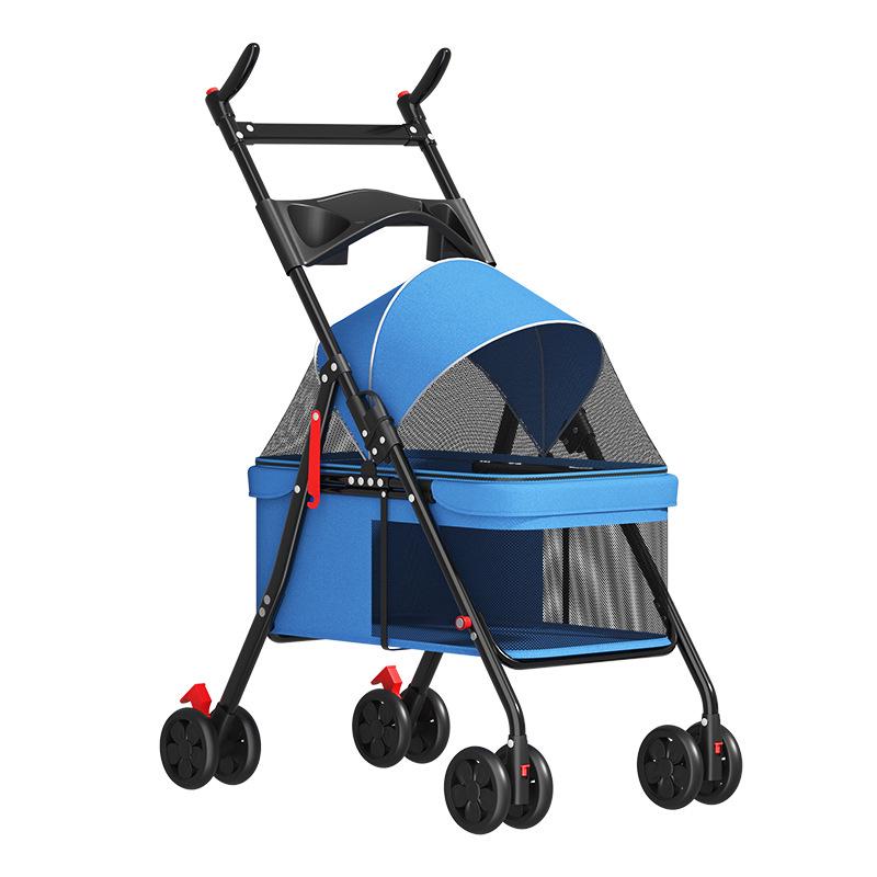 Foldable Pet Stroller for Dogs and Cats - Cross-Border Export