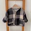 Весна и осень Новая детская куртка в клетку в стиле ретро