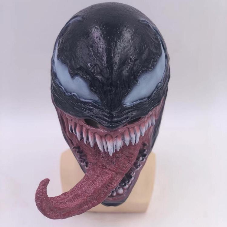 Horror Monster Mask Superhero Movie Cosplay Head Cover Halloween Costume Party Haunted House Prank Prop Long Tongue Latex Masks