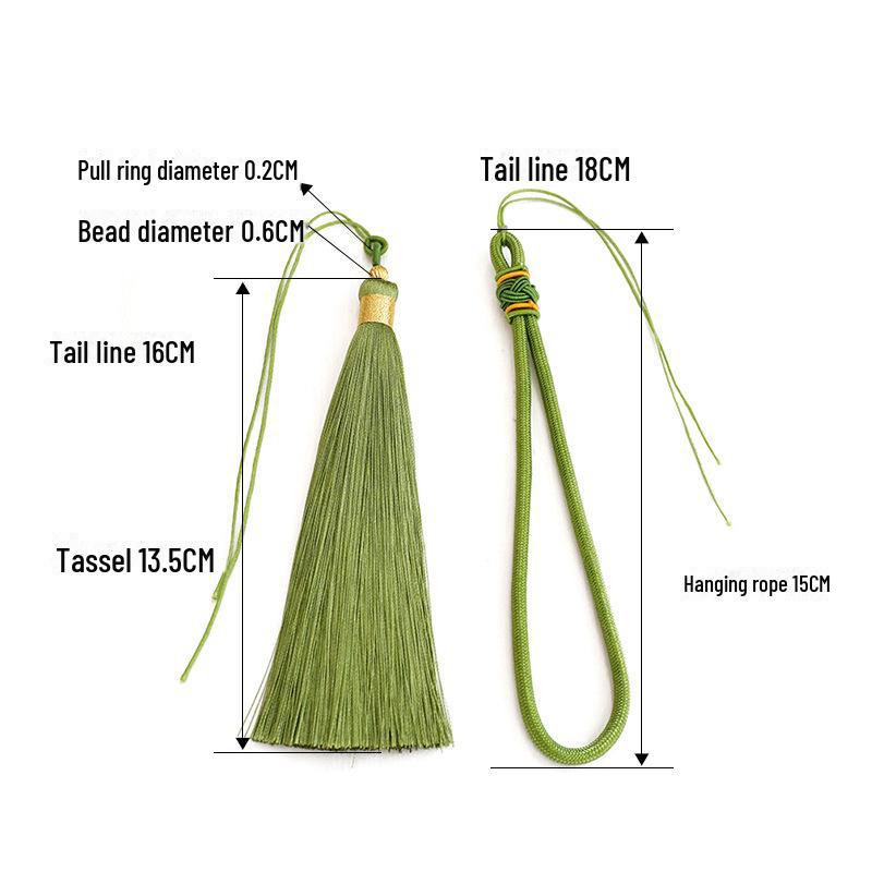 Nylon Pineapple Knot Hanging Rope with Tassels and Double Pull Rings - Car Gift Pendant